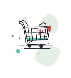 Illustrated shopping cart